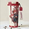 Hatsune Miku Personality Cute Animation Peripheral Thermos Cup Secondary Cartoon Creative Stainless Steel Straw Cup Holiday Gift