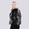 Hot Sale Women Real Silver Fox Fur Coats Winter Warm Natural Fox Fur Jackets Russian Lady Short Style Genuine Fox Fur Outerwears