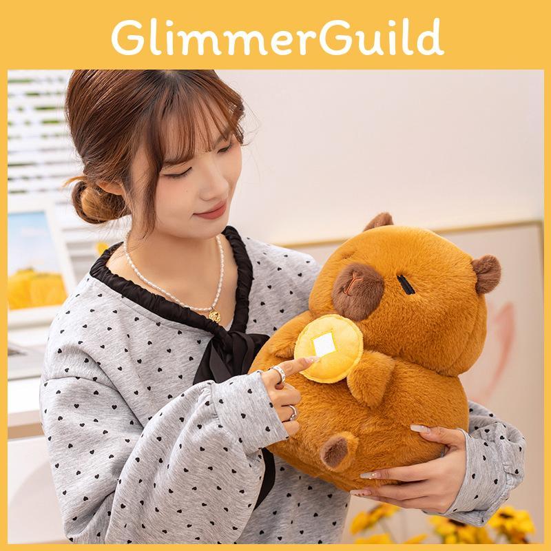 Persimmon Gold Coin Duck Capybara Plush Toy Animal Stuffed Decorations Doll