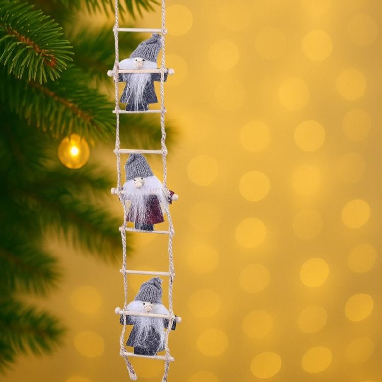 Festival Stair Climbing Elf Decorations 2PCS Durable Polyester Hanging Ornaments Christmas Party Decoration