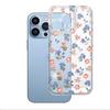 Anti-fingerprint blue powder floral mobile phone case Apple 15/14/13 ProMax affordable soft case iPhone17 case