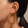 Metal Punk Style Oversized Large Hoop Earrings Twisted Big Circle Round Loop Earrings for Women Exaggerate Party Jewelry Gifts