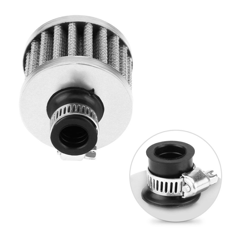 Breather Filter 13 Pie, Air Filter, Qiilu Air Filter Air Intake Filter Kit 57 * 50mm 13mm Universal (Silver)