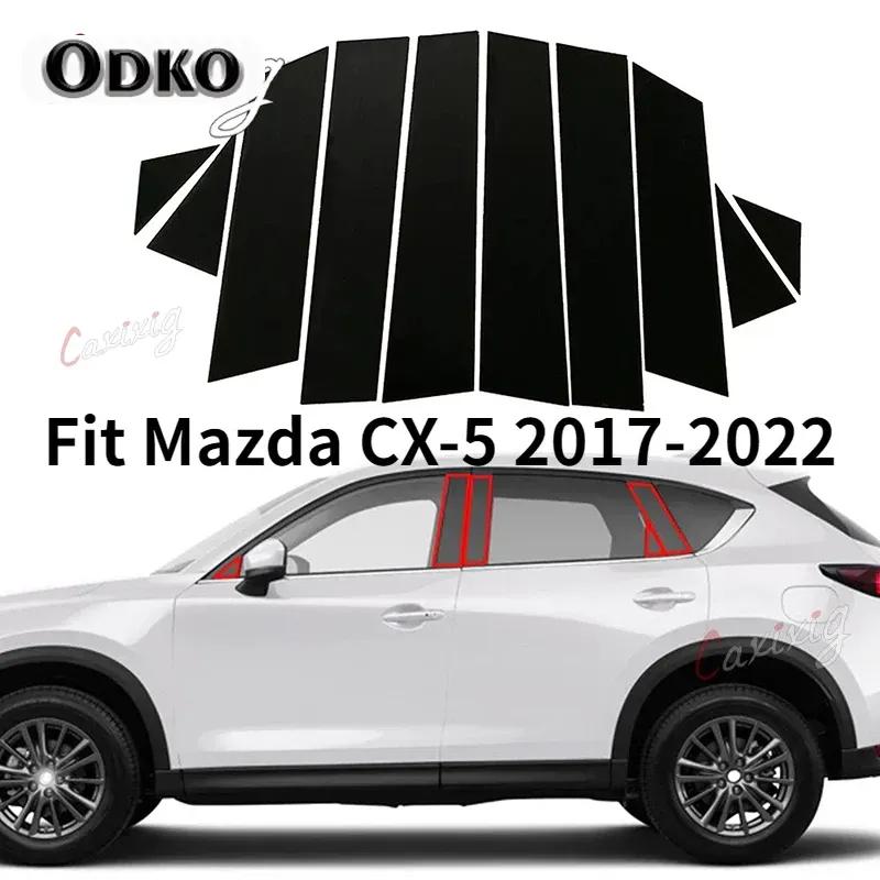 10 Pcs Window Pillar Posts Trims Sticker Black Fit for Mazda CX-5 2013 2014 2015 2016 2017 2018-Auto Exterior Accessories