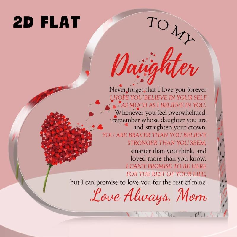 

2D Flat love Always Heart Transparent Acrylic Desktop Decoration Plaque, Home Decor Plaque Hanging Wall Art Decorative Garden Decoration for Room Do 10*10*1CM