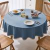 Tassels Tablecloth Waterproof Solid Color Table Cloth Round Cotton Linen Table Cover Dining Party Hotel Desk Case