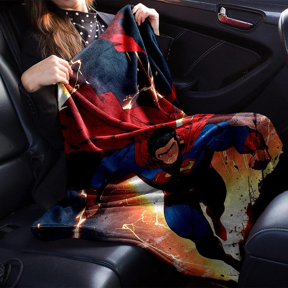 1pc Superman superhero Flannel Blanket Soft Warm Throw for Home, Office, Travel, All-Season Cozy Bedding Gift L1452
