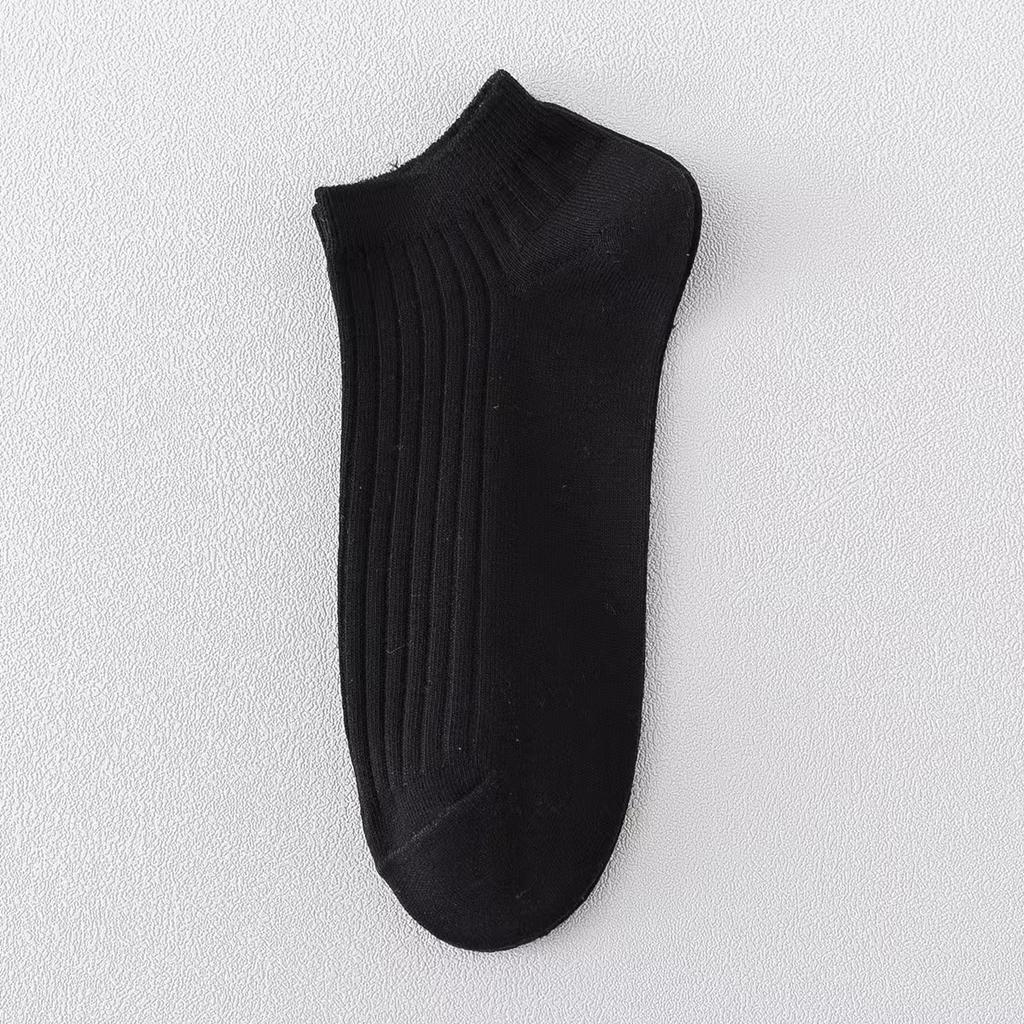 Men's Summer All Match Solid Color Breathable Sweat Absorbing Socks