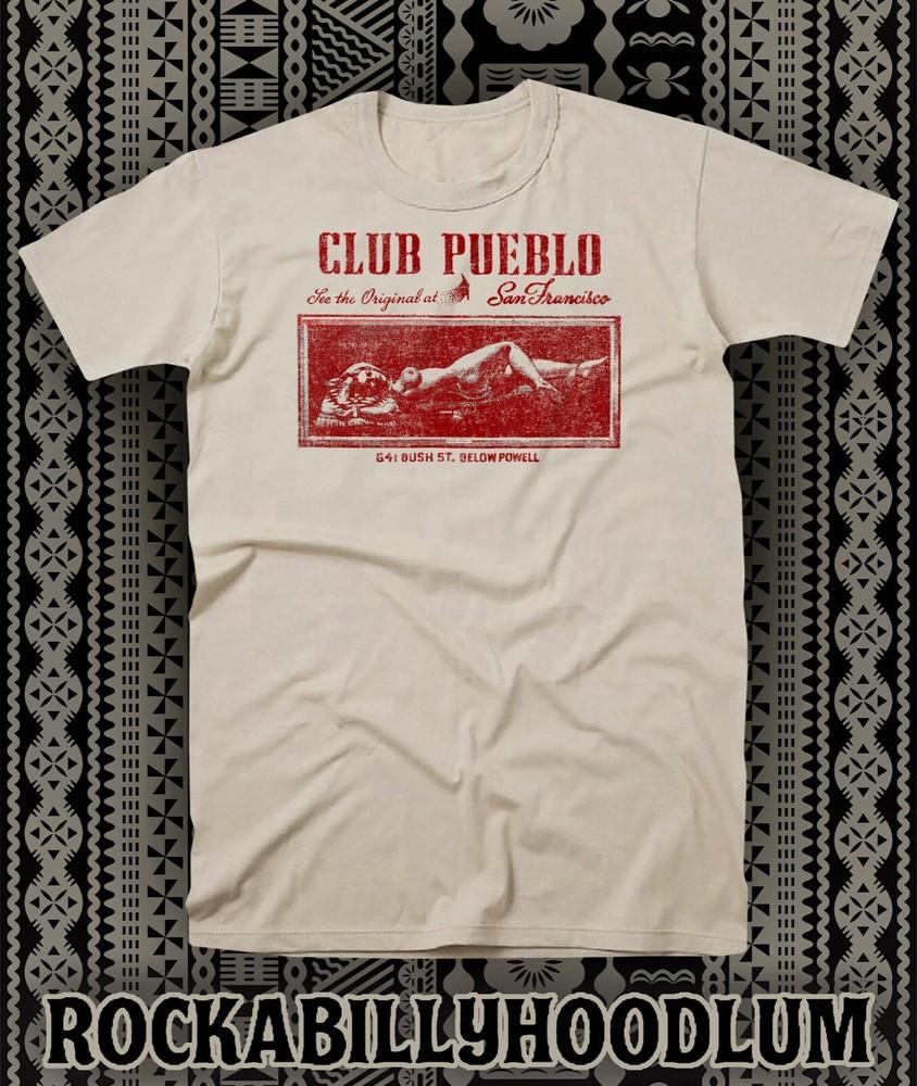 

Retro Tiki Art Tee T Shirt Bar Mug Restaurant Club Pueblo San Francisco 4XL