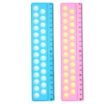 2Pieces Multifunction Ruler Novelty Drawing Ruler Measuring Tool Decompression Toy Ruler for Students Office Workers