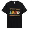Vintage 1986 Printed T Shirts Graphic T Shirts High Quality Mens and Womens Short Sleeved T Shirts Mens Tops Birthday Gifts