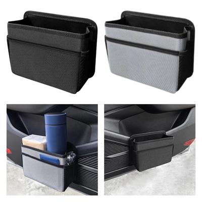 Vehicle Interior Dustbin Foldable Car Door Trash Can Hanging Storage Box with Waterproof Oxford Cloth for Easy Cleaning
