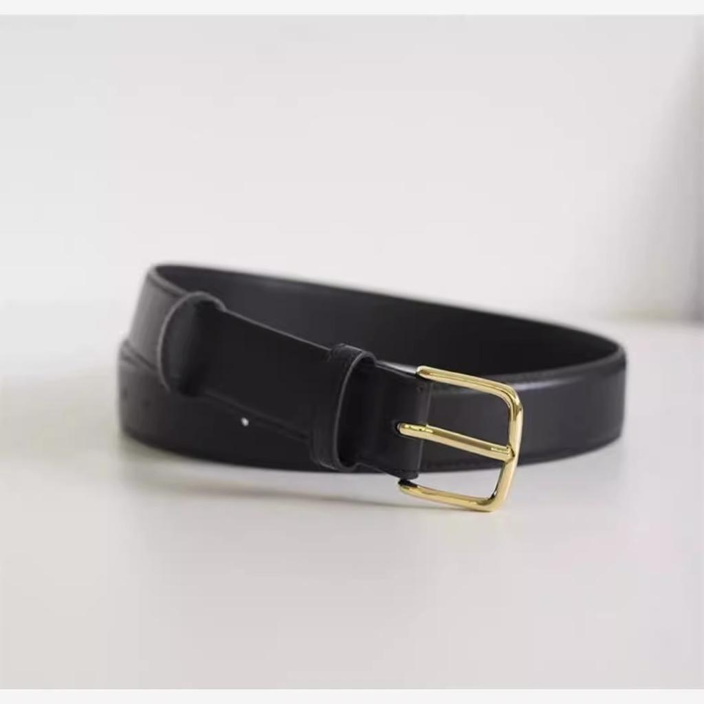 The new top layer cowhide decorative belt is simple and the same style of Kendou is retro with fashion and versatile pin buckle belt women