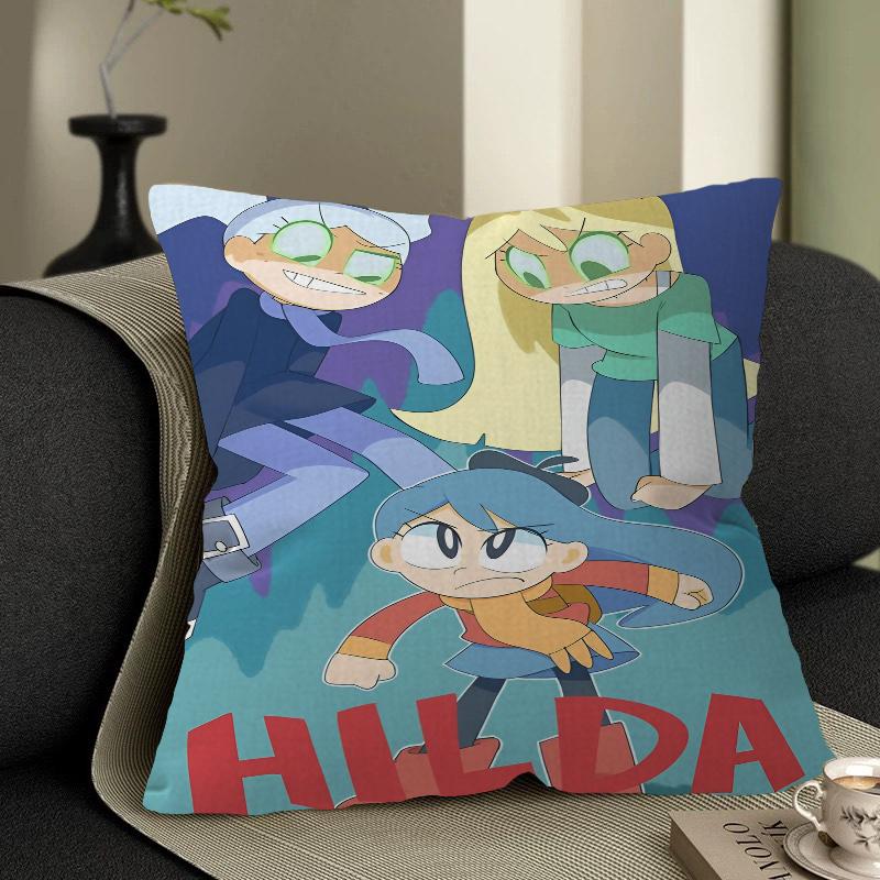 Animated TV Series H-Hilda Pillow Cushion Cover Pillowcase Living Room Sofa Home Decor Customized