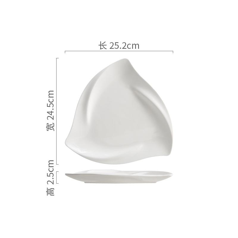

Нестандартная треугольная тарелка Керамическая десертная тарелка Суши-тарелка Салатные тарелки Сервировочные тарелки Специальная посуда для молекулярной кухни