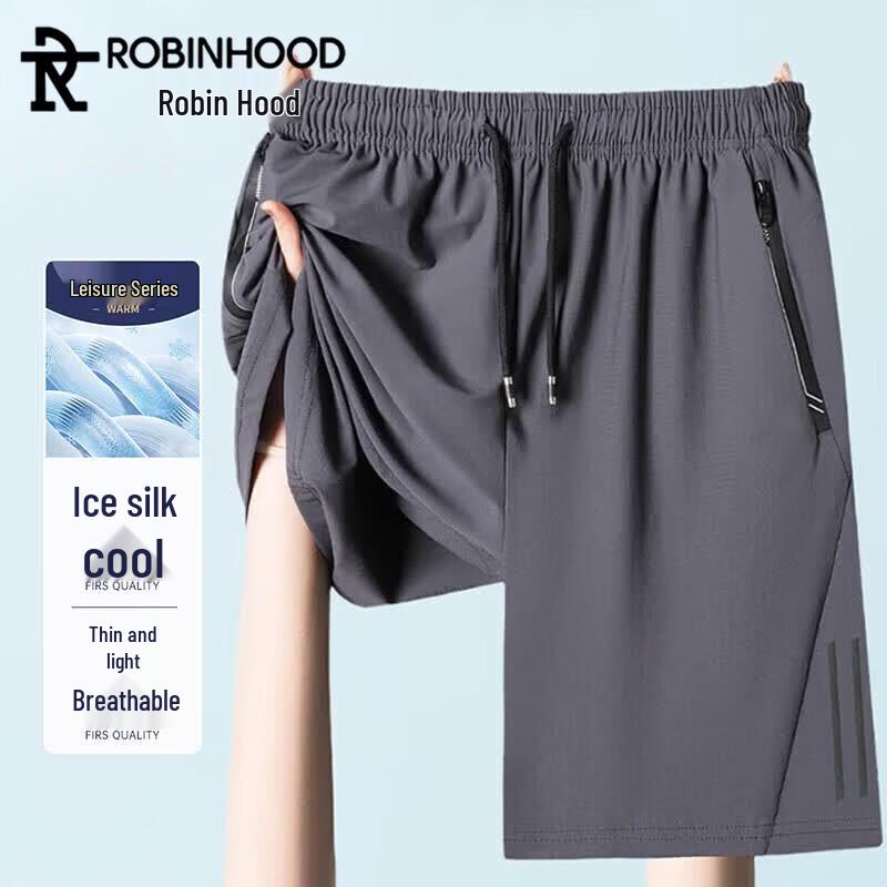 ROBINHOOD Men s Ice Silk Quick-Dry Casual Shorts XL