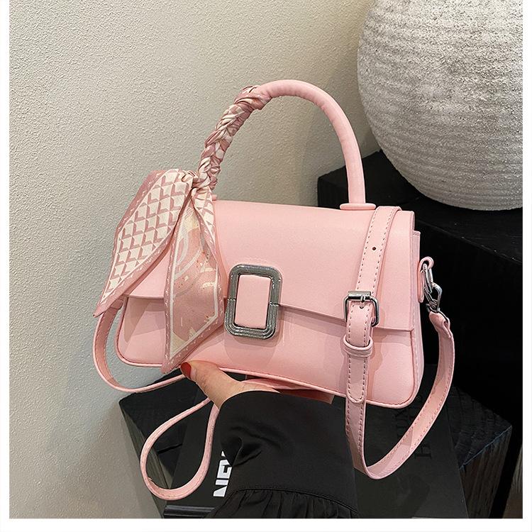 New Retro Portable Small Square Bag Women's Bag Trendy Versatile Shoulder Texture Fashionable Commuter Messenger Handbag