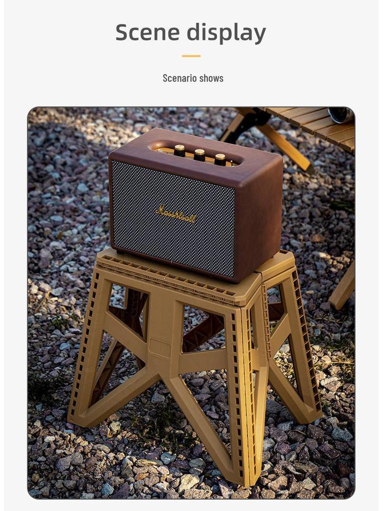 Portable Thickened Folding Stool, Plastic Outdoor & Indoor Small Bench