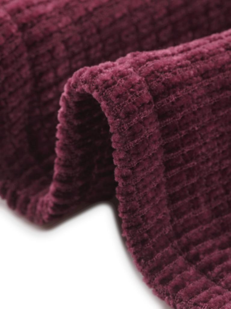 Allegra K Women's Corduroy Jacket, Button-Down Long Sleeve Oversized Casual Shirt, Burgundy, Size M