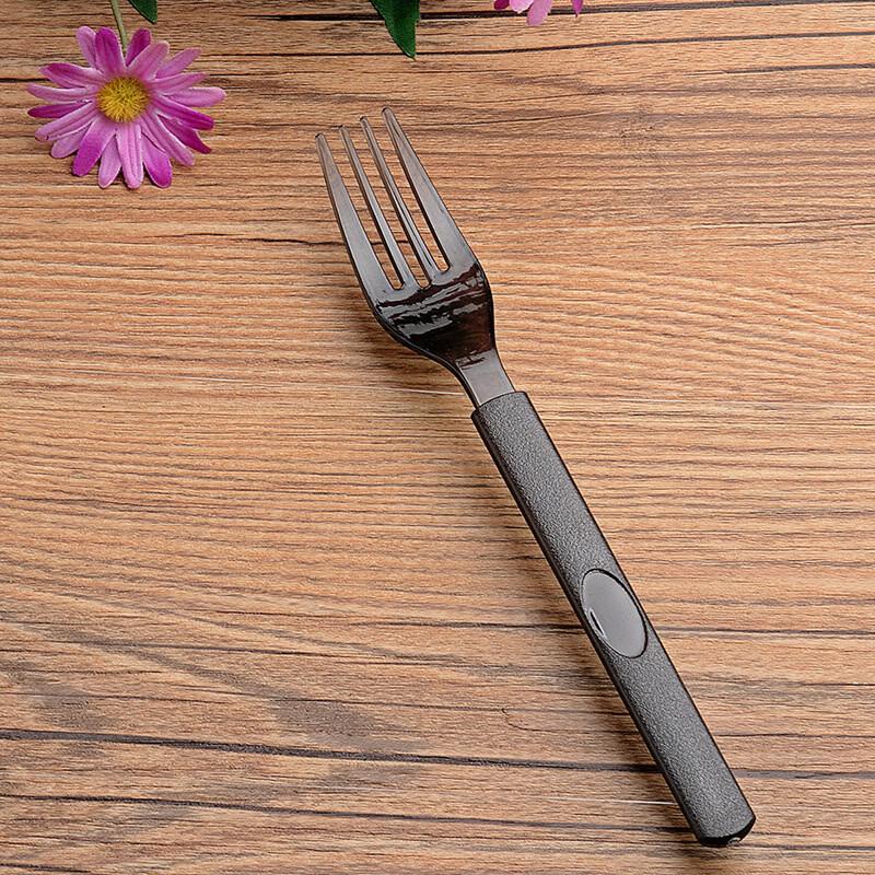Individually Wrapped Disposable Black Forks - 500 Count