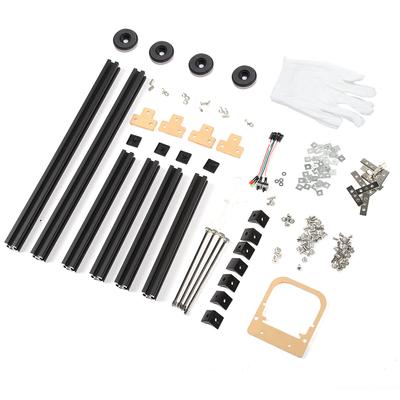 Plataforma de prueba de overclocking para caja de computadora ATX de aleación de aluminio de diseño abierto DIY (Negro completo S)