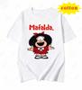 Classic Mafalda Cartoon Printed Short Sleeved Pure Cotton Soft Tshirt Suitable For Unisex And Unisex