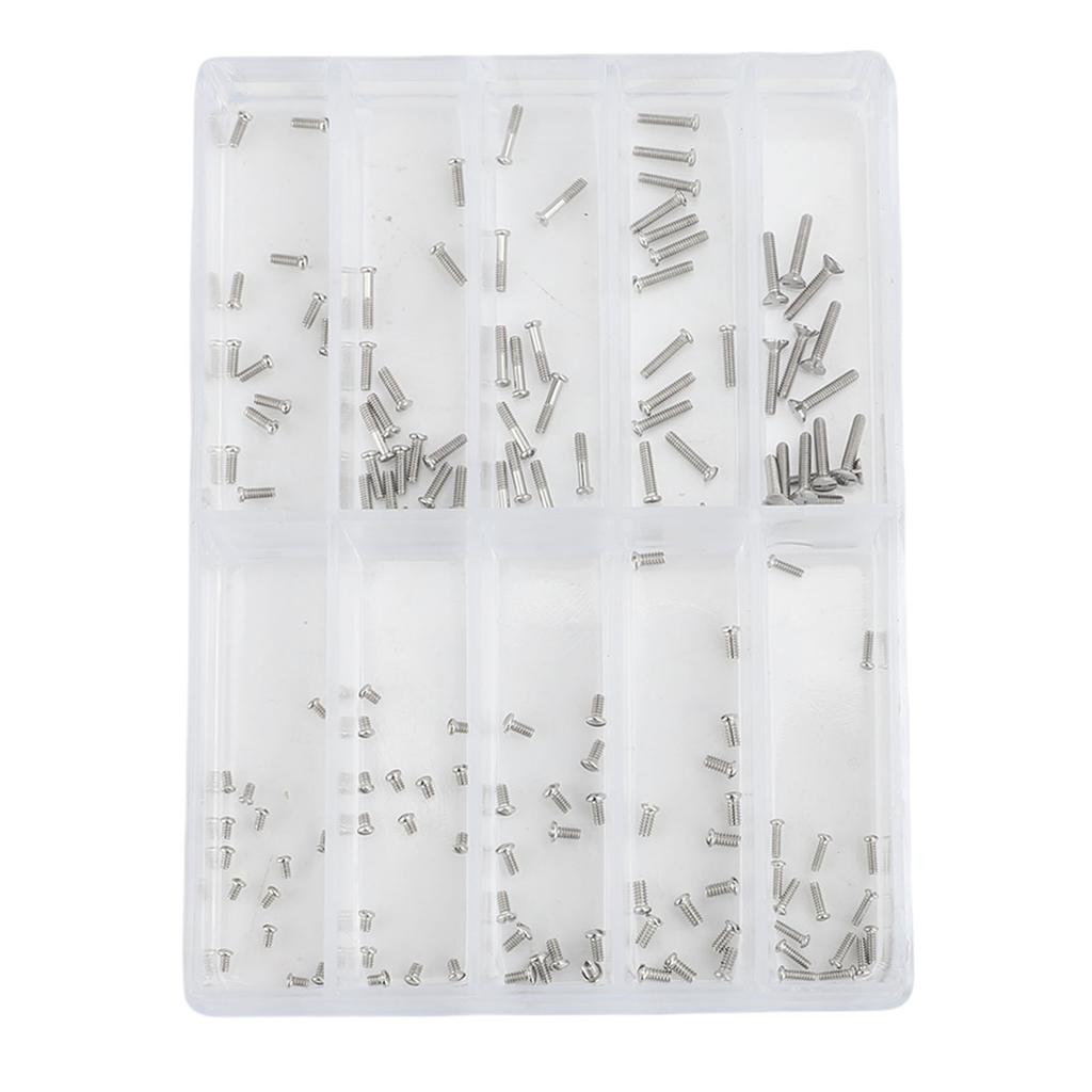 Mini Screw Kit Tiny Self Tapping H Shaped Electronic Screws Assortment Kit for Sunglasses Watch Repair Stainless Steel