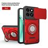 Armor Shockproof Case For ZTE Blade A35 A55 Slide Camera Lens Protection Metal Ring Holder TPU Frame Plastic Phone Cover Fundas