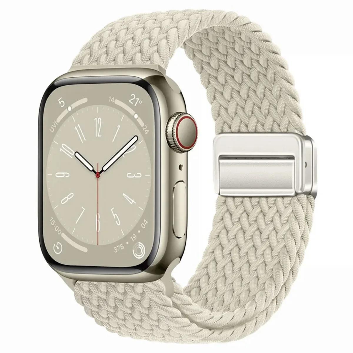 

Плетеный нейлоновый ремешок Для Apple Watch 10 42мм 46мм Ultra 2 49мм 9 8 7 45мм 41мм дышащий браслет Для iwatch 6 5 4 3 SE 44мм 40мм 38 40 41 S10-42mm звезда