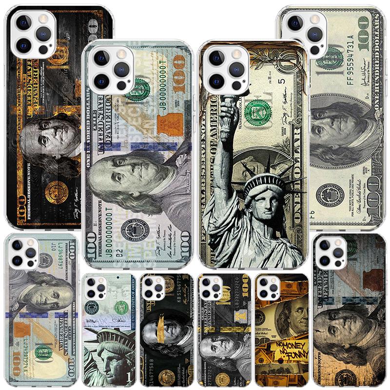 Banknote Dollar Cash Money Phnoe Case for Iphone 17 Air 16 11 12 13 Mini 14 Plus 15 Pro Max 7 8E SE 2020 16ProMax Phone Cover Co