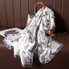 Design Satin Silk Shawl Hijab Scarf Women Fashion Summer Sunscreen Beach Stole Wraps Bufanda Female Headkerchief Echarpe New