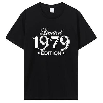 Vintage 1979 Limited Edition T Shirt Gifts Cotton Summer Tshirt Men's Short Sleeve Graphic T-shirt Clothing Oversized