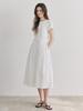 Etmont Pintuck Pleats Strap Dress, White