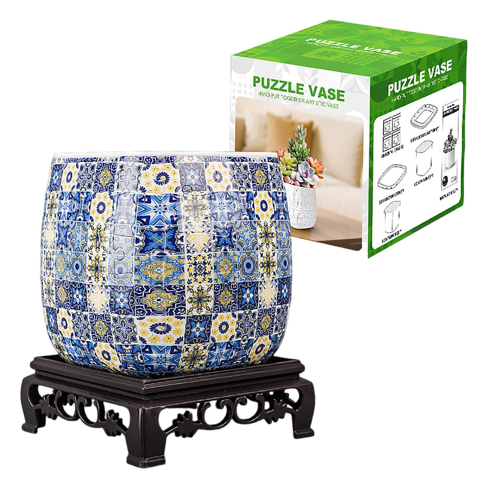 

3D Пазл Дом Ваза Декоративный Элемент – DIY Цветочный Контейнер Для Декора Гостиной One Size