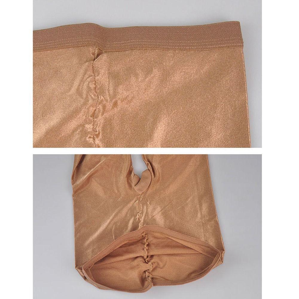 Tummy Control Oil Satin Tights 70D Reflective Satin Stockings Yoga