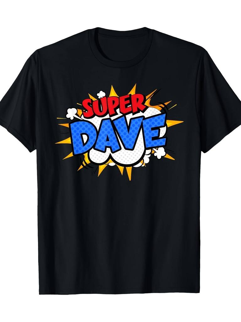 Super Dave Cartoon Graphic T Shirt Crew Neck Tee Casual Loose Fit Short Sleeve Shirt for Adults All