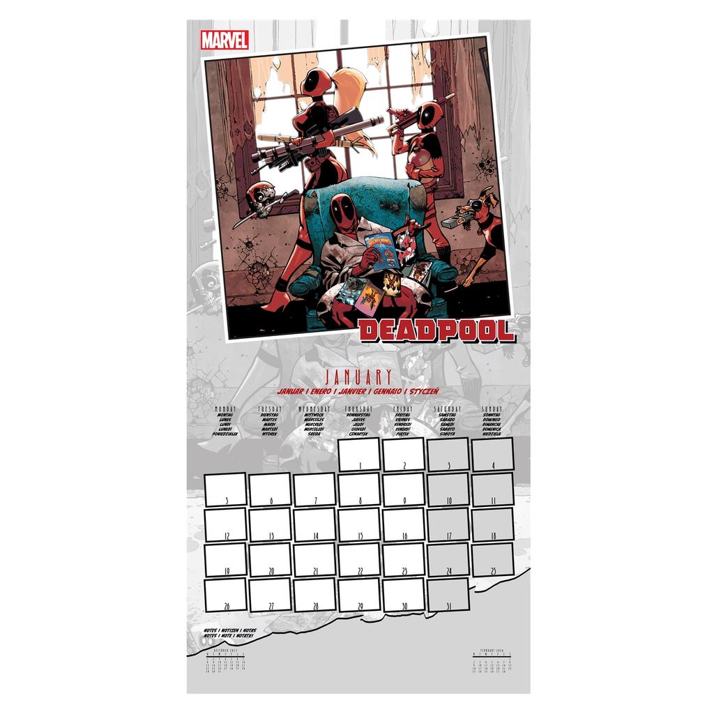 Deadpool Breakout 2026 Čtvercový kalendář