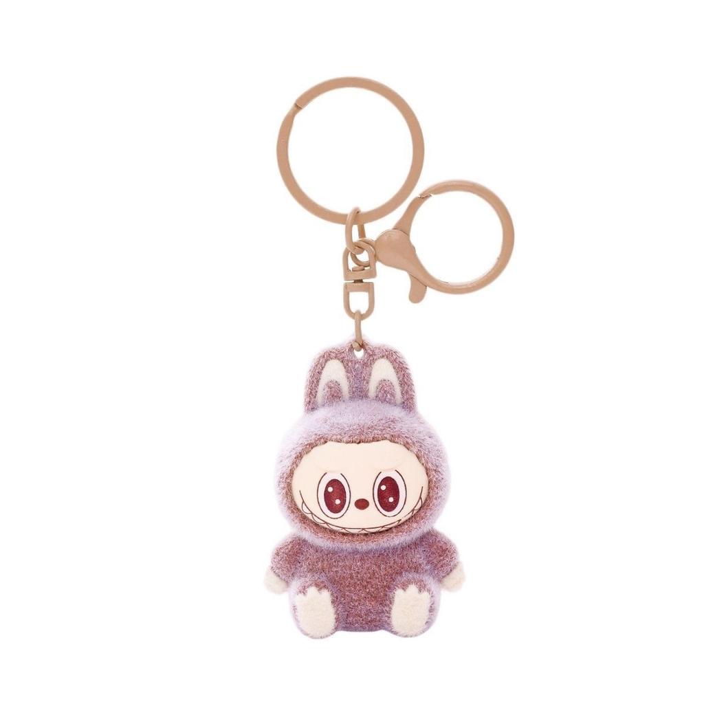 Labubu Pendant Keychain 6CM Pendant Backpack Mobile Phone Accessories Plush Sitting Posture