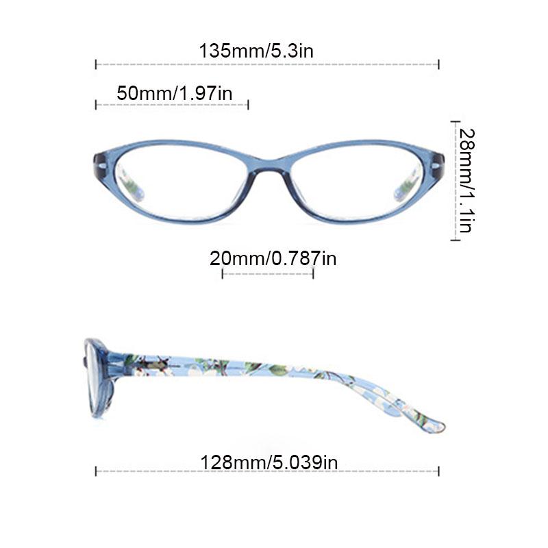 Fashion Anti-Blue Light Reading Glasses for Women Ultra-Light Flowers Comfortable Eyeglasses