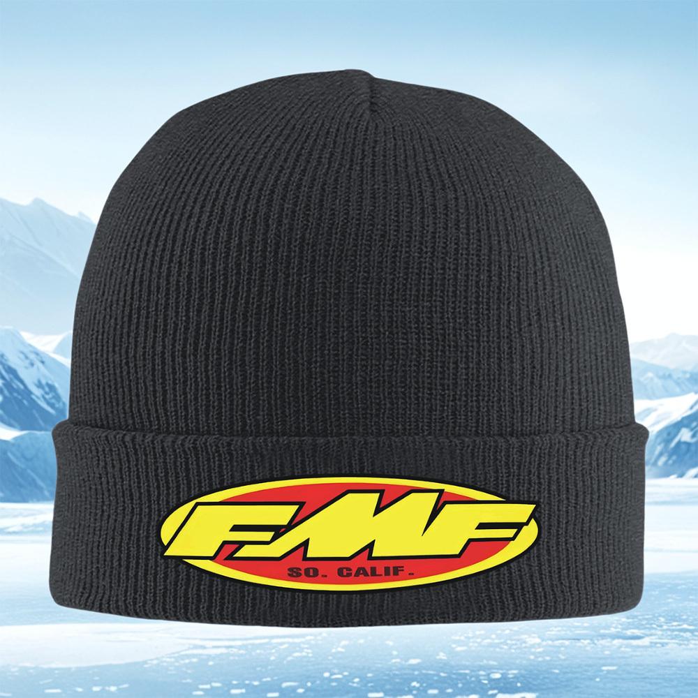 FMF Logo Yellow Red Design Men Women Unisex Knitted Hat Beanie Pullover Cap Winter Thermal Warm Christmas Outdoor Cycling Hiking