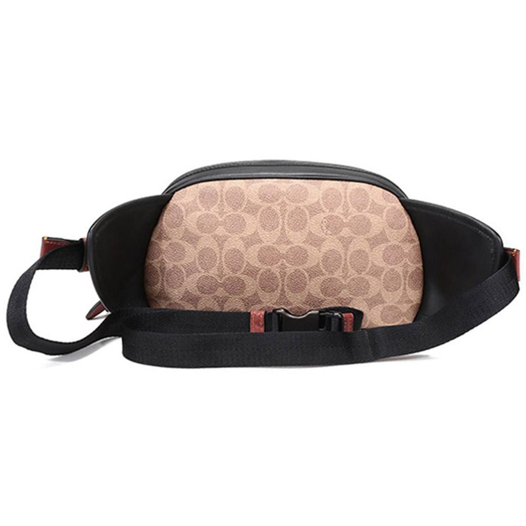 Coach Itch Belt 26 Carriage Pattern Casual Canvas Leather Muffin Bag Shoulder Crossbody Waist Chest Bag Medium Men bags Black Brown C1063-JIS2K