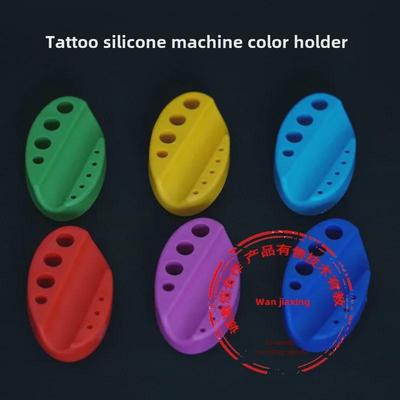Suporte de Cor para Bordado em Silicone e Conjunto de Anéis para Pigmento - Suporte Macio para Caneta de Máquina e Ferramenta