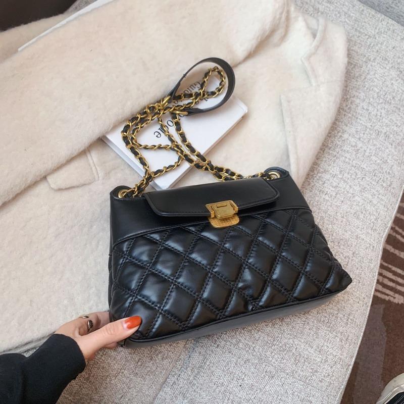 Rautenmuster Kette kleine Tasche Damentasche neu trendige Mode vielseitige Umhängetasche Damen Schulter Achseltasche