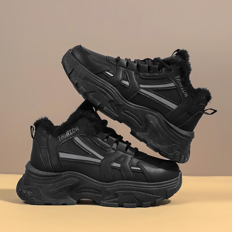 TUINANLE Šilti žieminiai sportbačiai moterims, kasdieniai sportiniai batai, riedlenčių treniruokliai, pliušinis komfortas, sniego batai