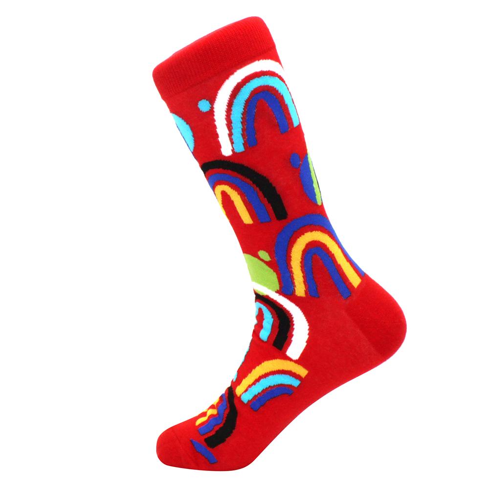 Fashion Funny Mens Socks Hip Hop Harajuku Kawaii Cartoon Cotton Socks Fruit Animal Beer Food Happy Casual Socks Gifts for Men