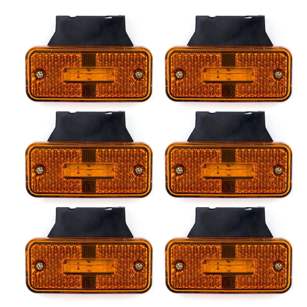 10/8/6/4pcs 12V 24V LED Side Marker Light Car External Lights Squarde Warning Tail Light Signal Lamp Auto Trailer Truck Lorry
