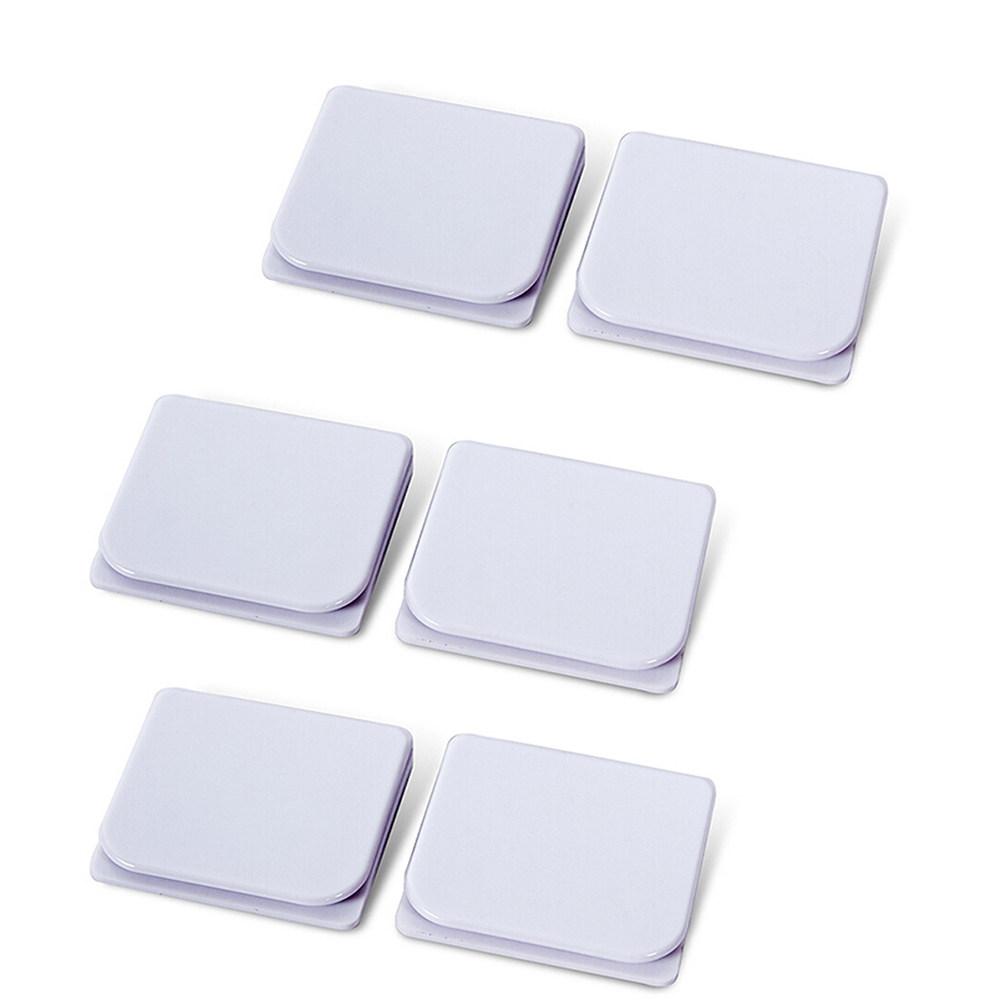 6Pcs Windproof Shower Curtain Stop Clips Self-Adhesive Prevent Curtain Blow Shower Drapery Guards Bathroom Accessories White