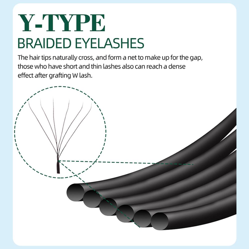Goddess Cilios 6D W-shaped Eyelash Extension Automatic Flowering W Lashes C/D Curl High Quality individual Fake Eyelashes