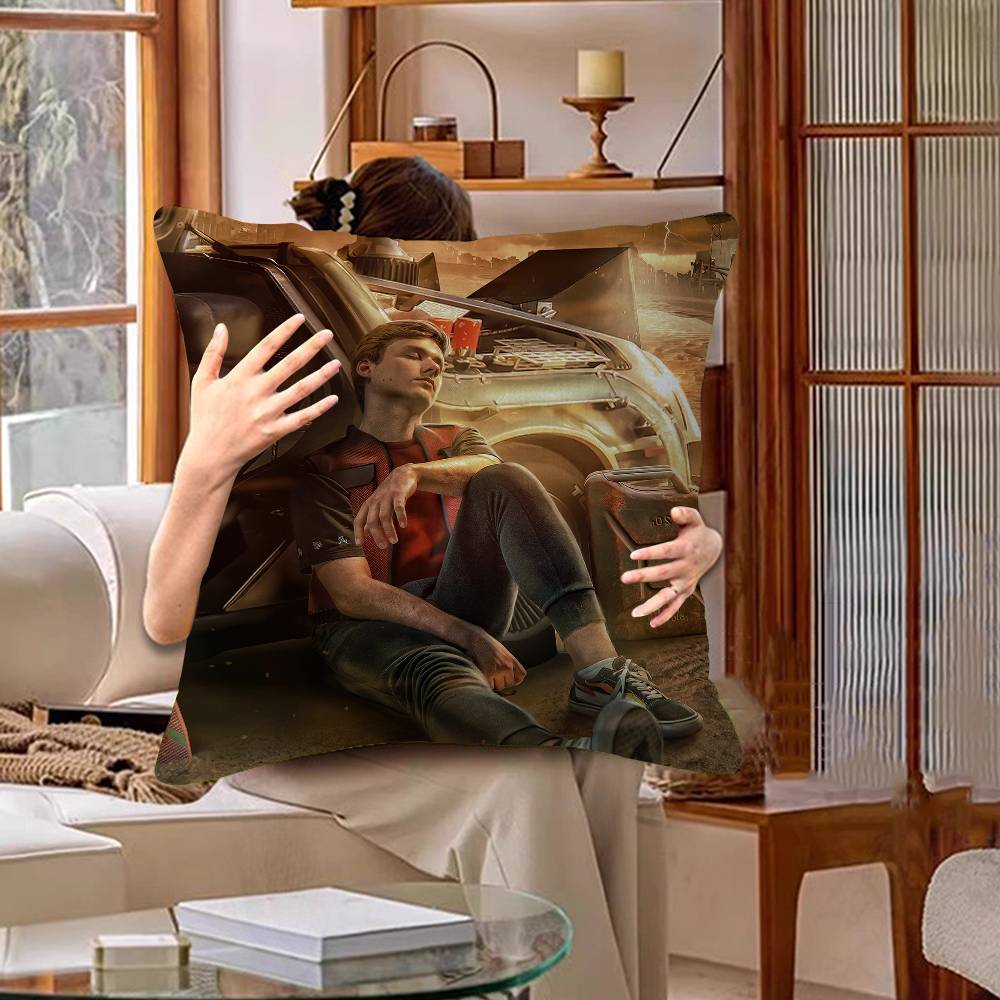 Movie Back To The Future Trilogy Cushion Cover Pillowcase Upholstery Sofa Throw Pillow Home Decor Pillowcas