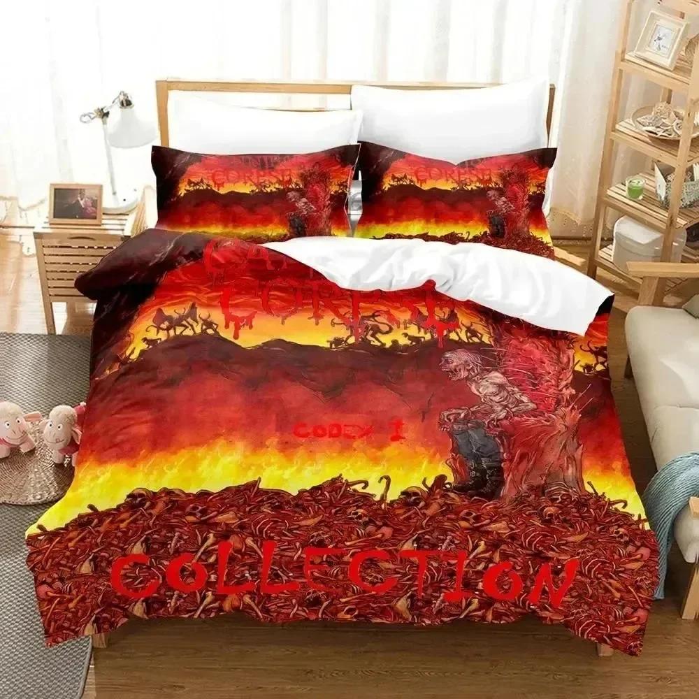 Cannibal Corpse Bedding Set Horror Duvet Cover Set Quilt Cover Pillowcase Comforter King Queen Size Boys Adult Bedding Set